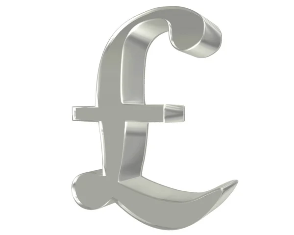 Symbol pound currency sign on a white background — Stock Photo, Image