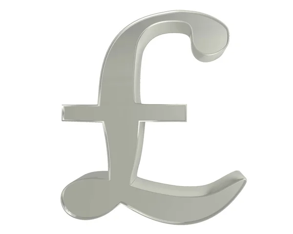 Symbol pound currency sign on a white background — Stock Photo, Image