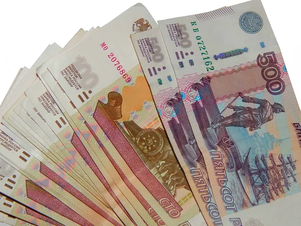 Pieniężnej banknotów rosyjskich — Zdjęcie stockowe