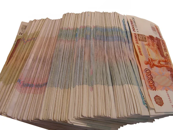 Wielu rosyjskich rubli — Zdjęcie stockowe