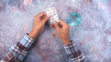 Kabarcık paketlerinin üst görünümü .