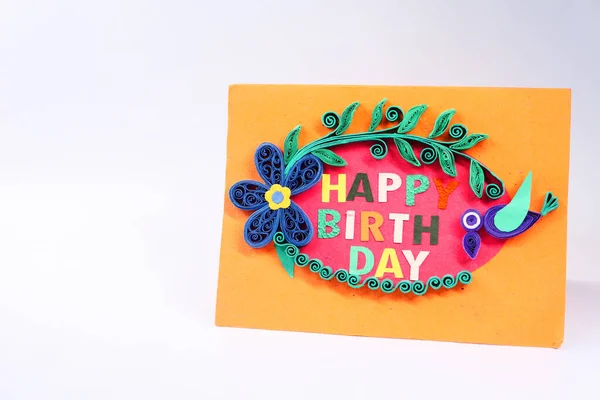 Birthday card on white background — Stock Photo, Image