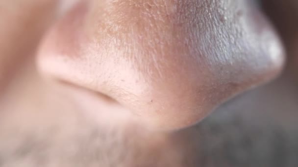 Gros plan du nez humain, — Video