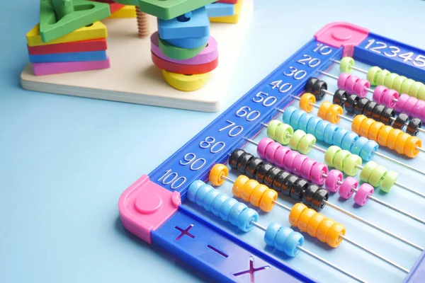 Counting math learning toy on table — Stock Photo, Image