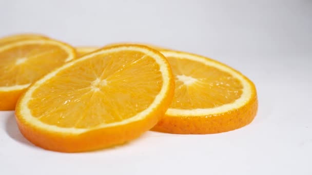Sárga citrom fehér háttér másolási hely . — Stock videók