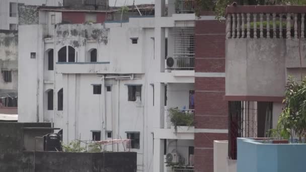 Vecchi edifici residenziali nella città di dhaka in bangladesh, — Video Stock