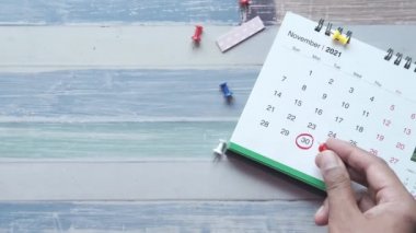 Takvim tarihindeki pin tuşuna basılı son tarih kavramı kapat 