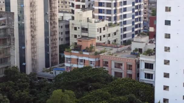 Dhaka bâtiments résidentiels et arbres — Video
