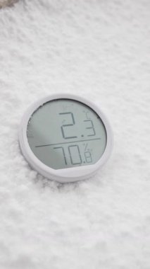 Kış koşulları ekrandaki sıcaklık ve nemi gösteriyor.