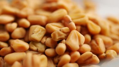 Fenugreek Seeds in a bowl Close-Up.