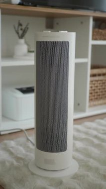 Kışlar yaklaşırken ısıtıcı oturma odasında duruyor..