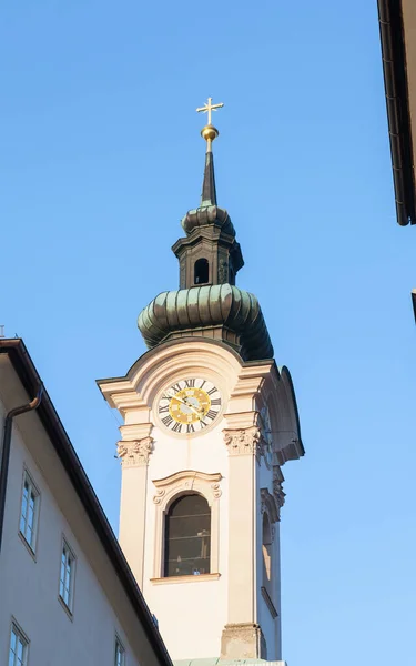 Bell Tower Church Saint Sebastian Salzburg Austria — Stock Photo, Image