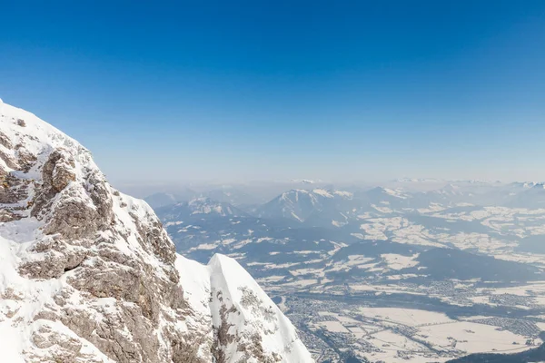 Untersberggipfel Der Blick Vom Gipfel Des Untersbergs Österreich Der Berg — Stockfoto