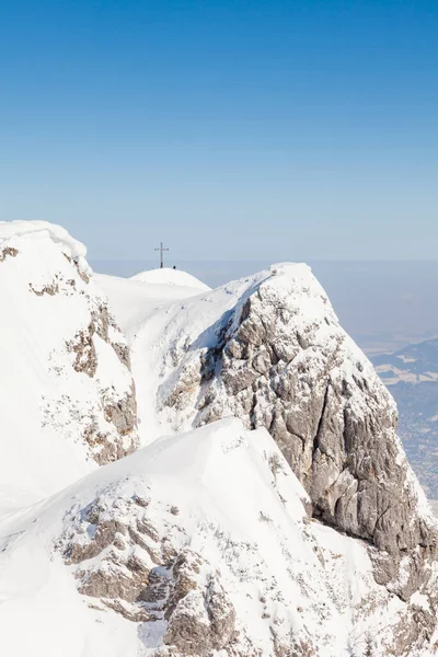 Untersberggipfel Blick Über Den Gipfel Des Untersbergs Österreich Richtung Eines — Stockfoto