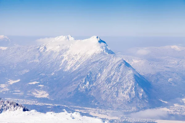Blick Vom Gipfel Des Untersbergs Österreich Auf Die Beiden Berge — Stockfoto