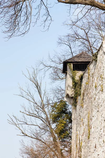 Fortified Tower Adorns Fortified Walls Kapzinerberg Kapuzinerberg Hill Salzburg Austria — Stock Photo, Image