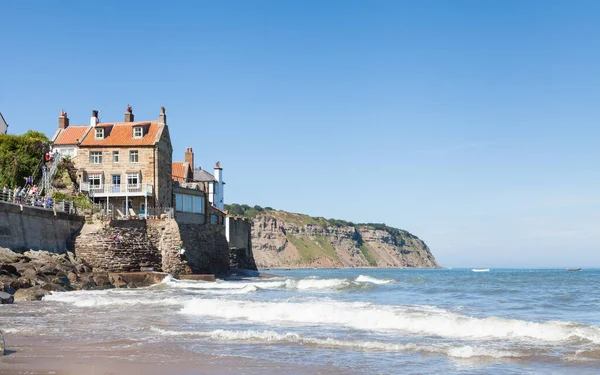 Widok Zatokę Robin Hooda Zatoka Znajduje Się North York Moors — Zdjęcie stockowe