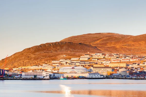 Utsikten Från Hammerfestens Strand Hammerfest Stad Kvaloya Norge — Stockfoto