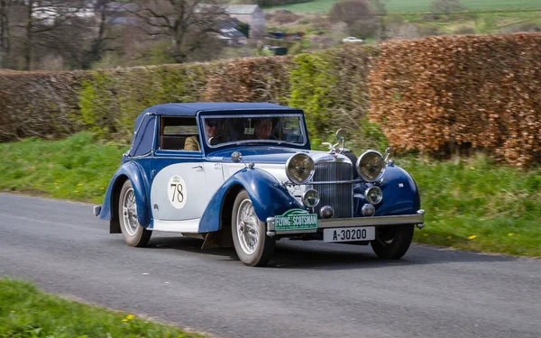 1937 Alvis Vdp Tourer Cumbria Ngiltere Deki Southwaite Hill Tırmanır — Stok fotoğraf