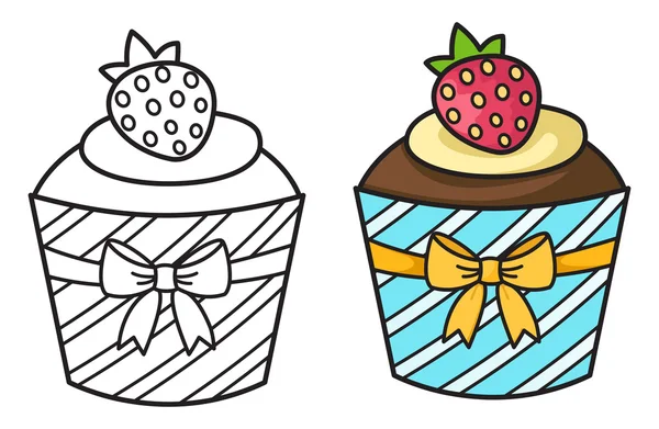 Illustration av isolerade cupcake vektor — Stock vektor