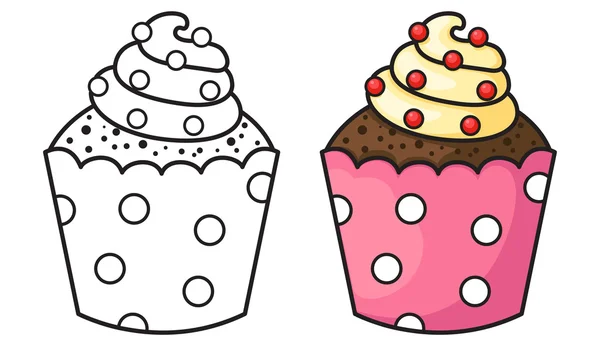 Ilustração do vetor isolado cupcake — Vetor de Stock