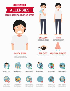 Alerji infographics.vector