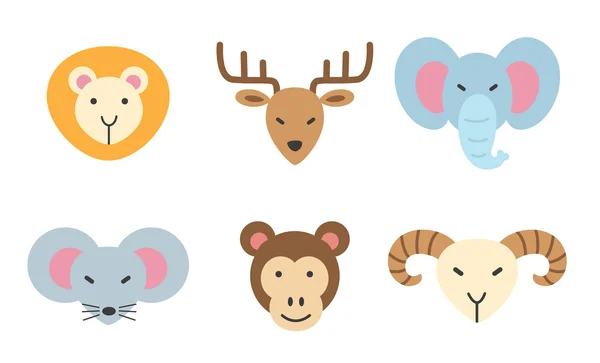 Set di icone animali — Vettoriale Stock