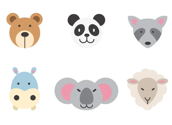 Set di icone animali — Vettoriale Stock