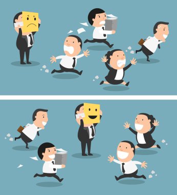 Patron onun ruh için iyi, kötü vektör değiştirme