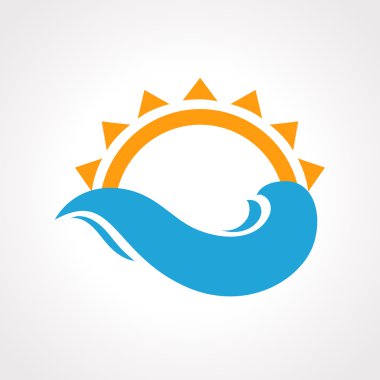 Gün batımı ve deniz dalgaları simgesi