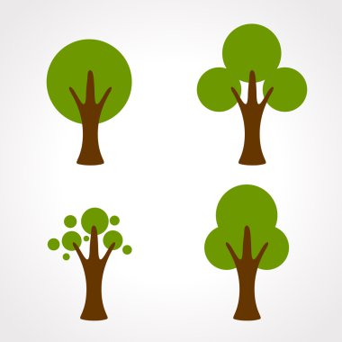 Ağaç simge vektör