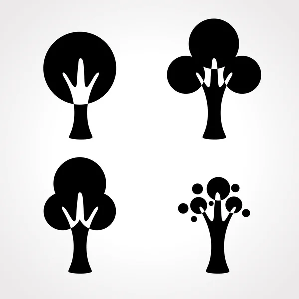 Baum-Symbol-Vektor — Stockvektor