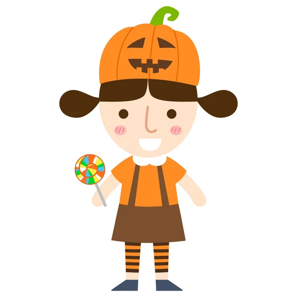 Halloween lány vektor — Stock Vector