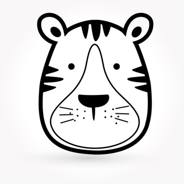 Kaplan vektör simgesi ve hayvan