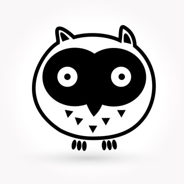 Baykuş vektör simgesi ve hayvan