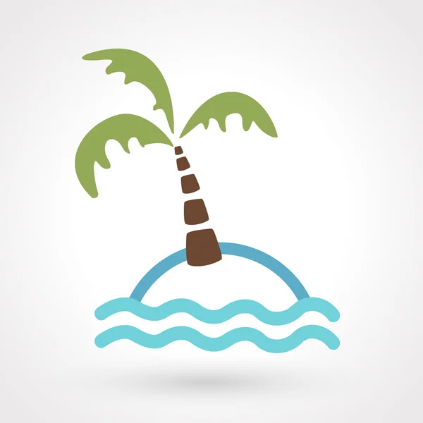 Island icon vector — Stock Vector