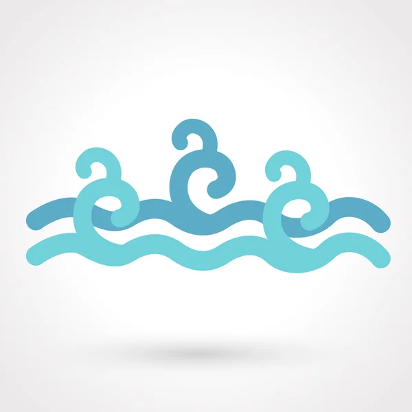 Water wave icon — Stock Vector