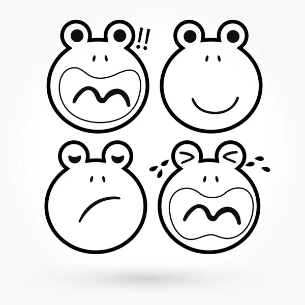 Frog vector icon and animal — Stock Vector