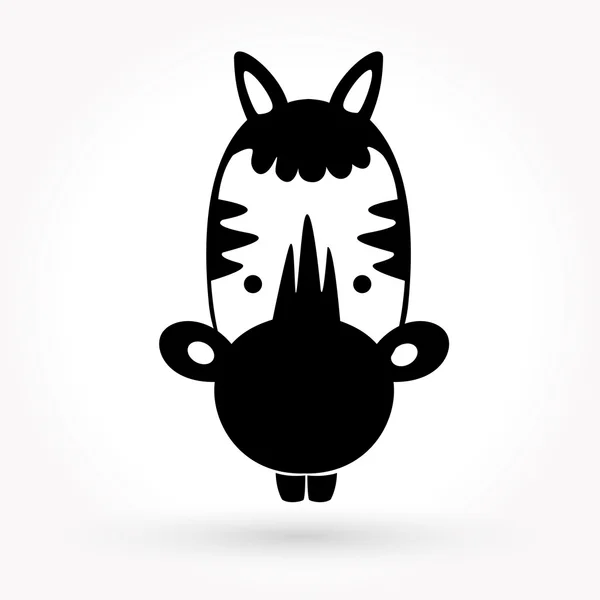 Zebra vektor ikonen och djur — Stock vektor