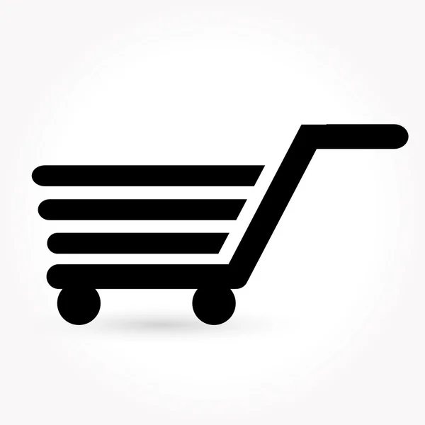 Negro simple icono de la compra — Vector de stock