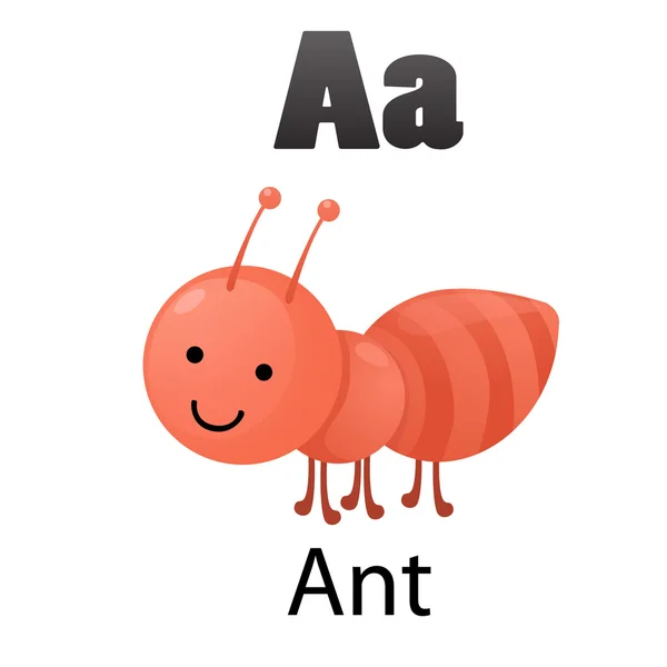 Letra del alfabeto A-Ant — Vector de stock