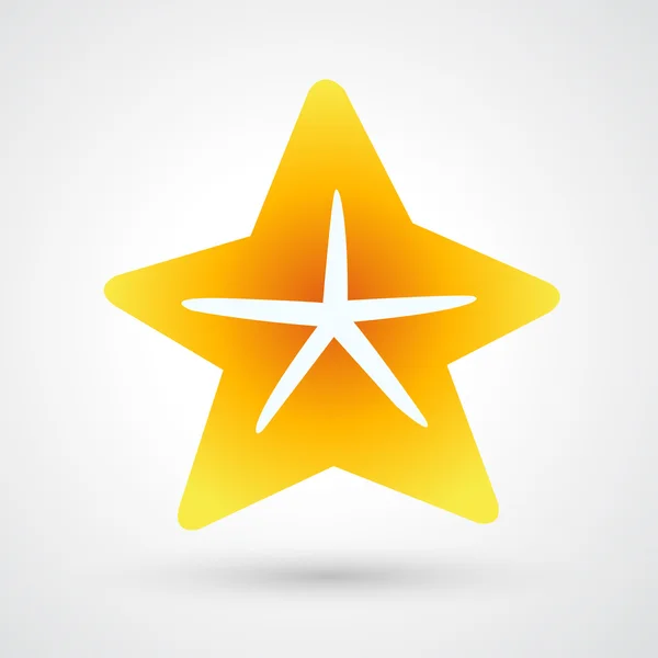 Estrella de mar icono vector — Archivo Imágenes Vectoriales