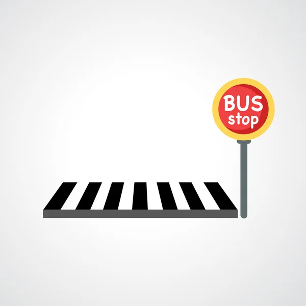 Icono de parada de autobús — Vector de stock