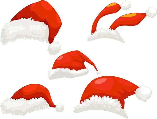 Santa şapka vektör — Stok Vektör