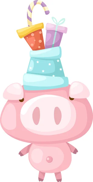 粉红猪矢量 — 图库矢量图片