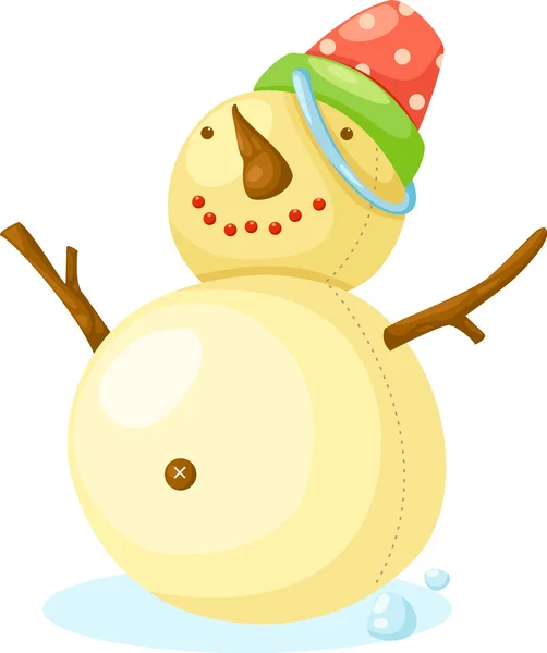 Snow man vector — Stock Vector