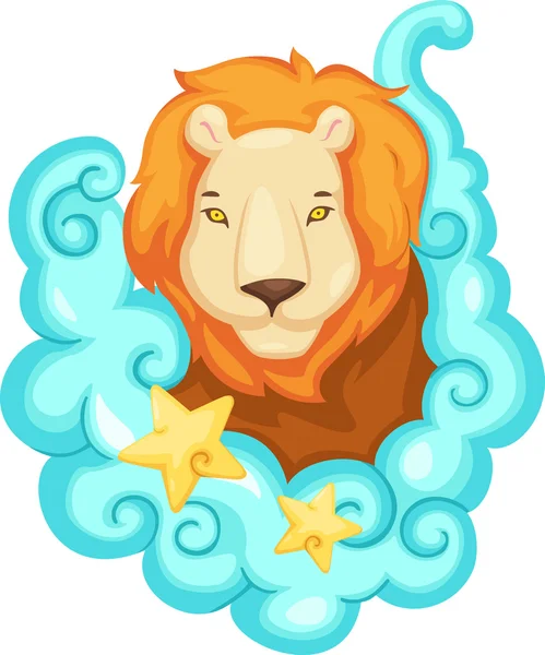 Zodiac signs - Lion — Stock Vector