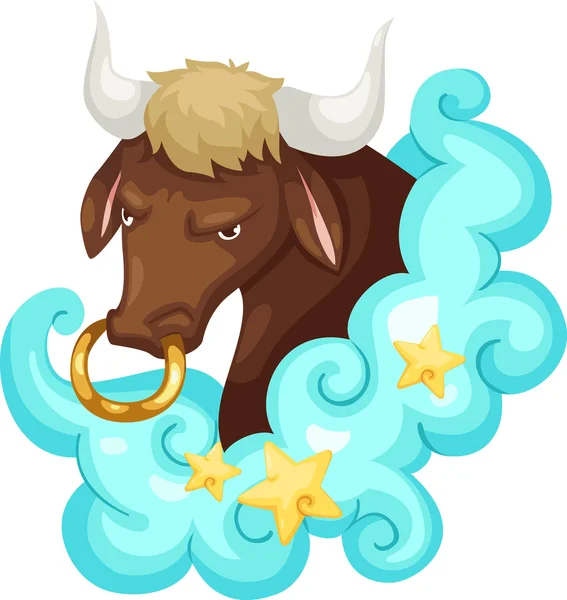 Segni zodiacali - Toro — Vettoriale Stock