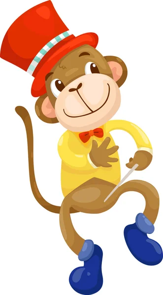 Circus monkey vector — Stock Vector