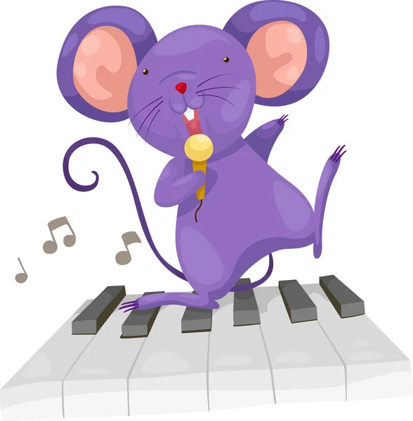 Rat chantant vecteur — Image vectorielle